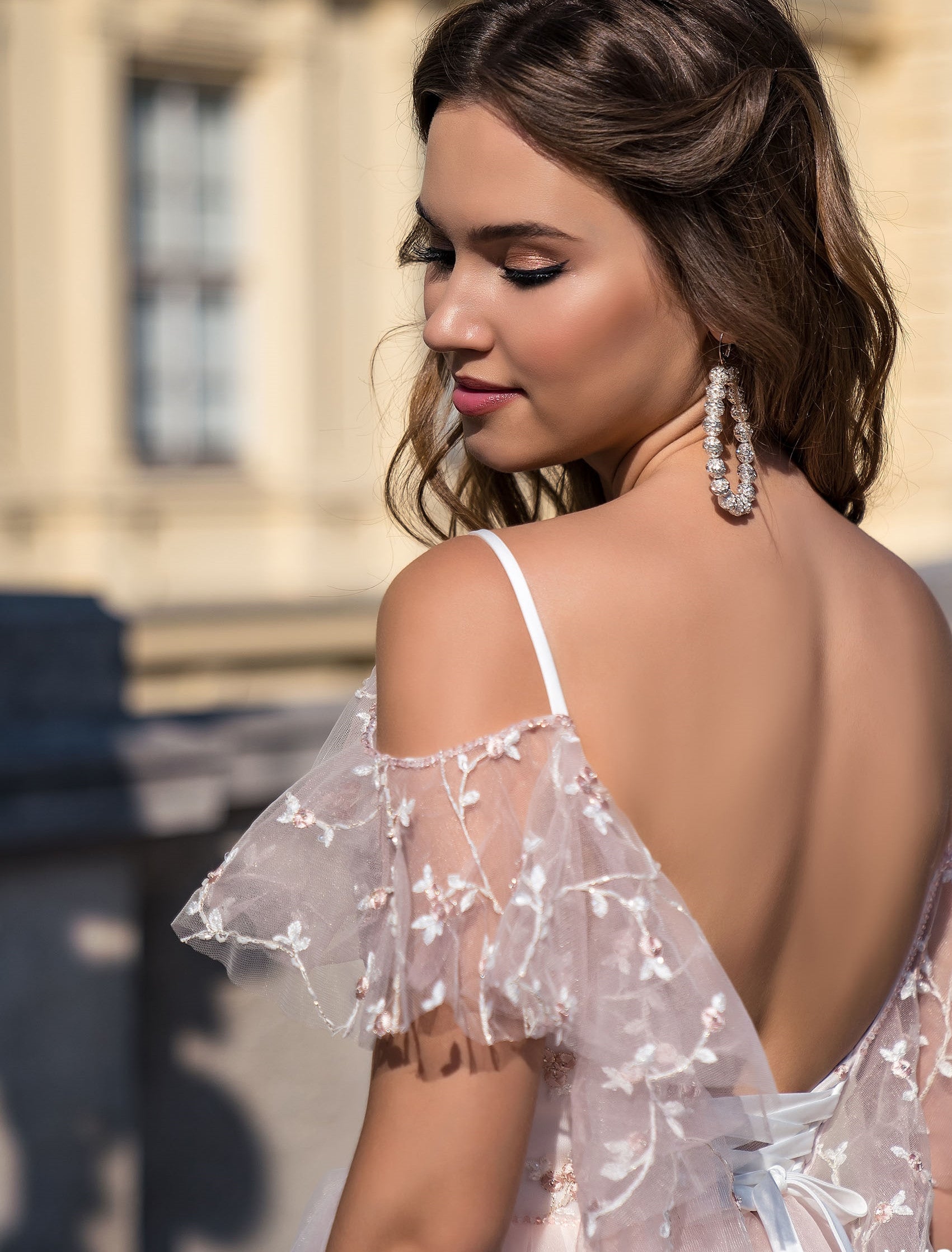 Off-Shoulder Embroidered A-Line Special Occasion Dress  